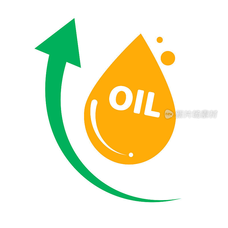 油价飙升的标志。汽油和石油价格上涨。向量。