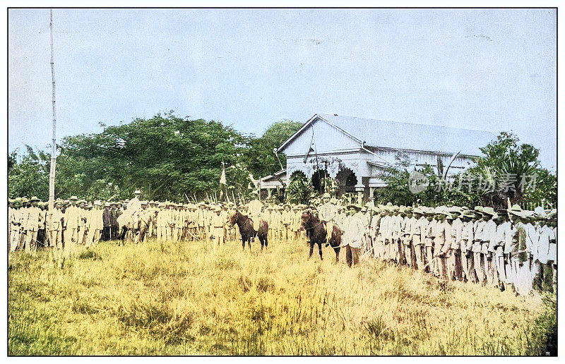 古色古香的黑白照片:菲律宾军队，Calumpit