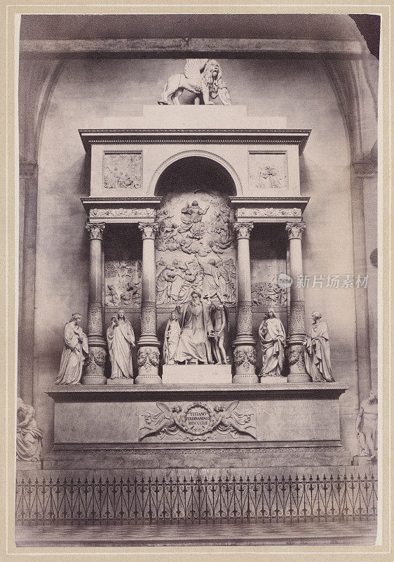 意大利威尼斯的历史观，原始照片，大约于1870年出版