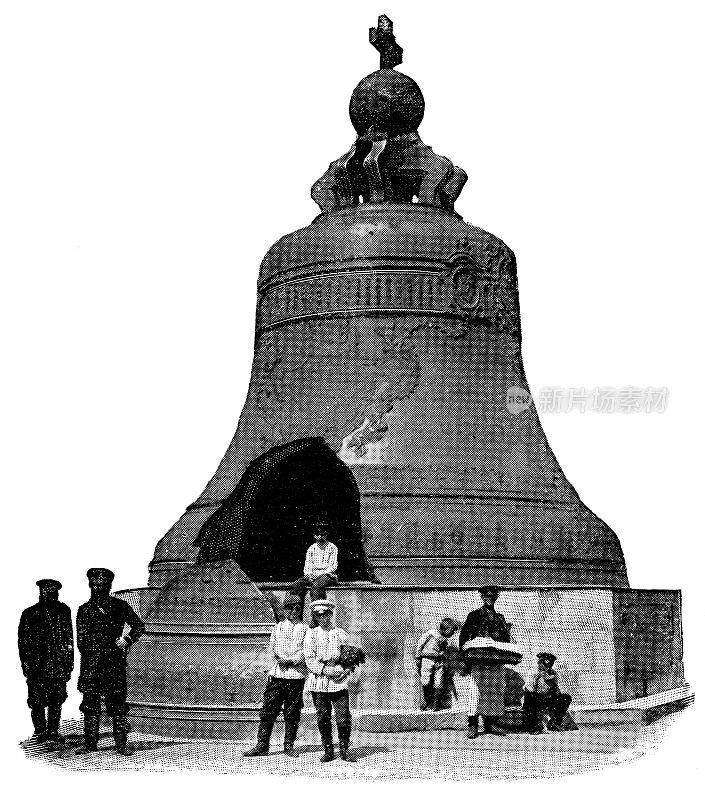 人们在沙皇钟在莫斯科,俄罗斯-俄罗斯帝国19世纪