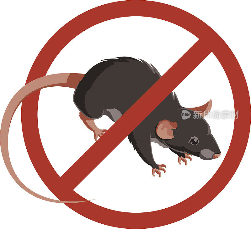 老鼠禁止标志图标