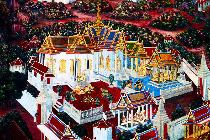 泰国寺庙、历史和壁画