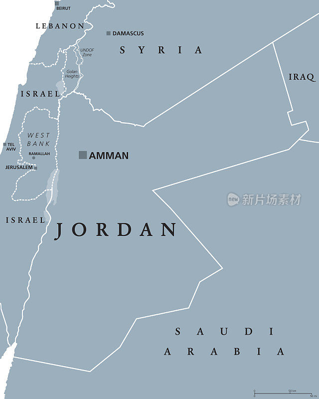 约旦政治地图