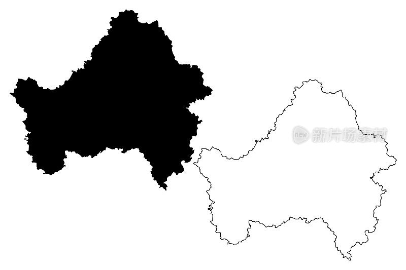 布良斯克州地图向量