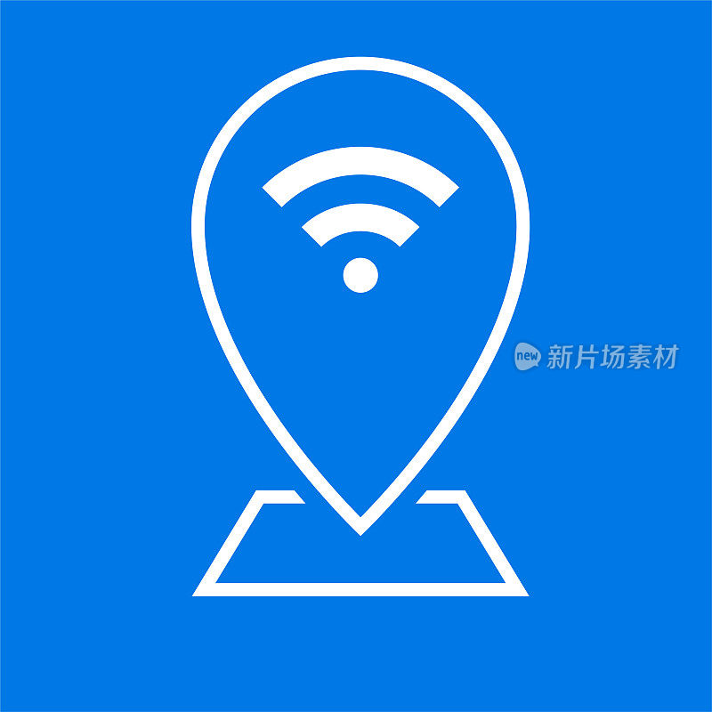 Wifi热点互联网连接地图指针图标