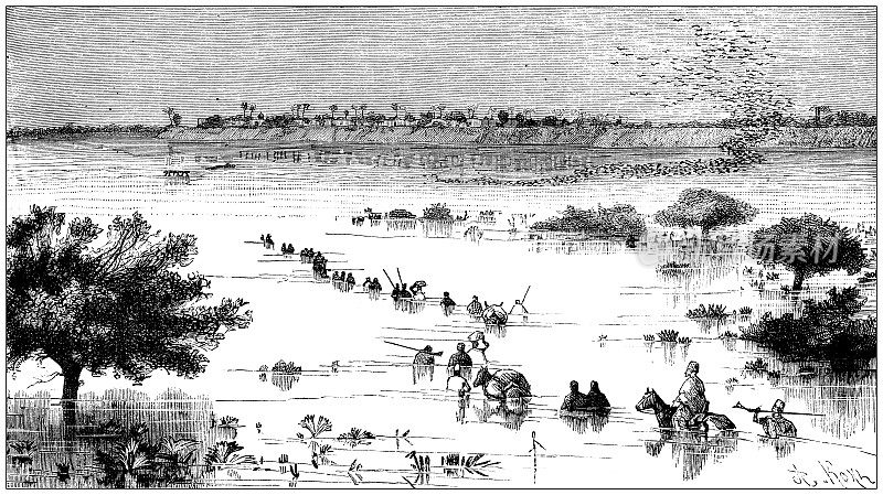 古代插图:Ogooué河