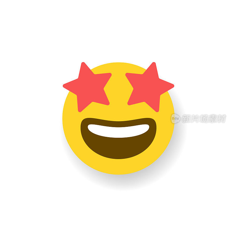 Emoticon平面设计投阴影效果