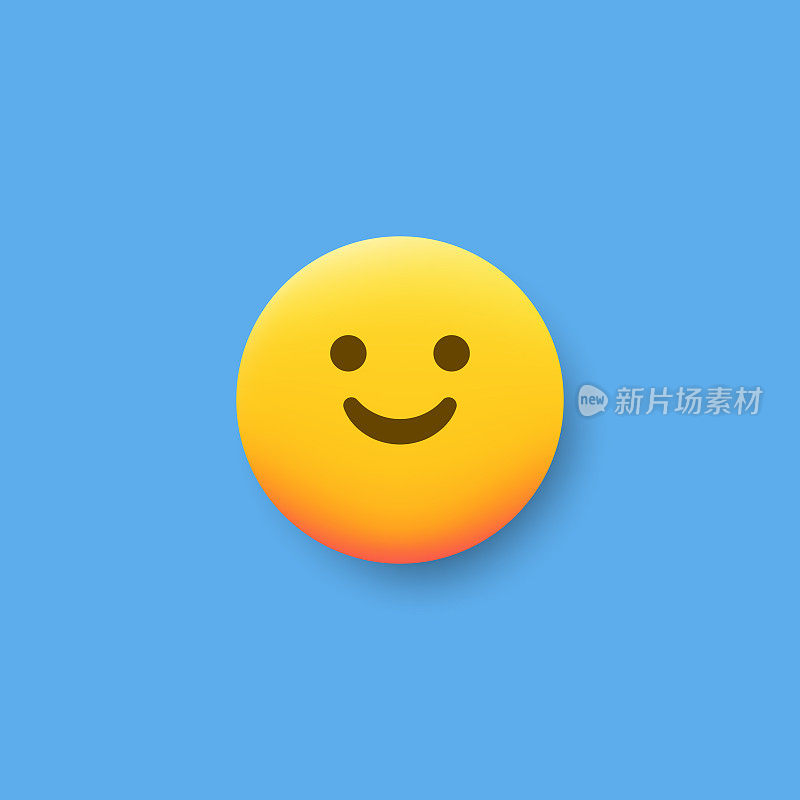 Emoticon平面设计投阴影效果