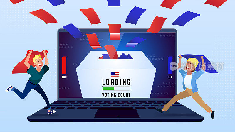 在线投票虚拟选票汇集到虚拟投票箱