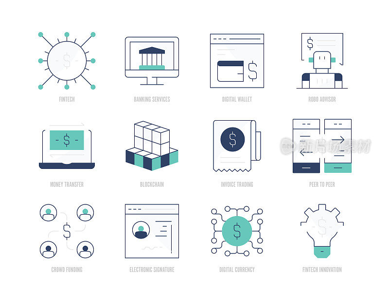 Fintech图标设置