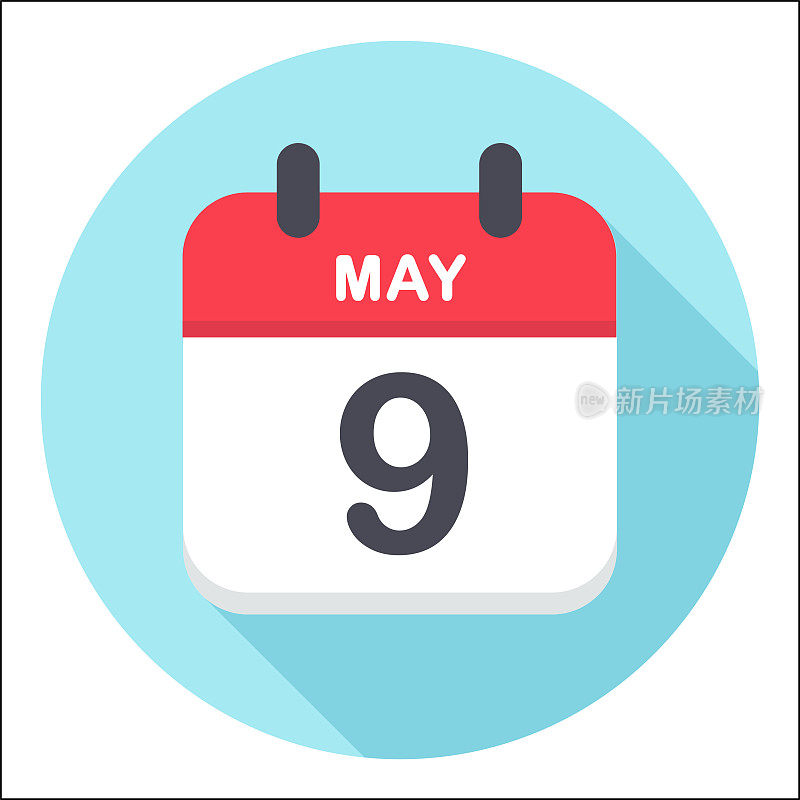 5月9日-日历图标-圆