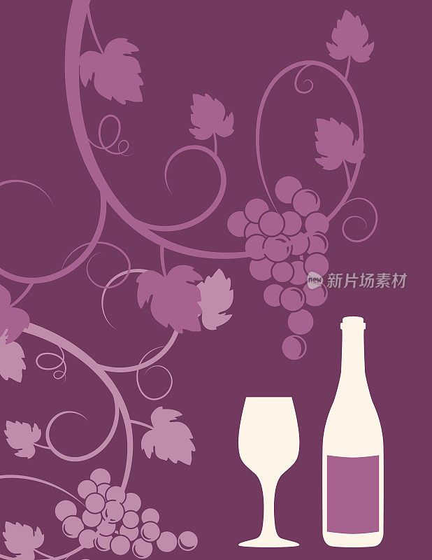 葡萄藤葡萄酒背景模板