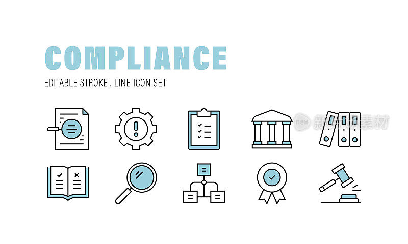 合规,会计,审计,标准,法律图标