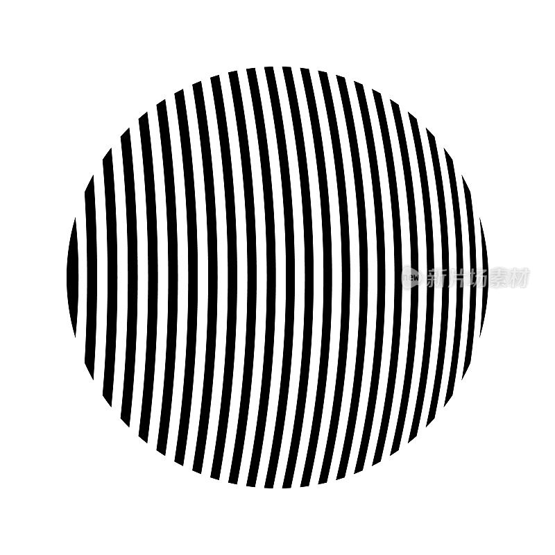 条纹圆,对角线曲线