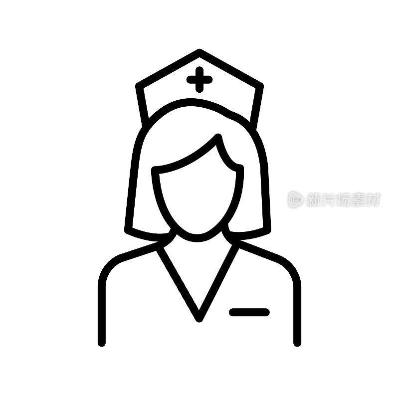 护士单线图标