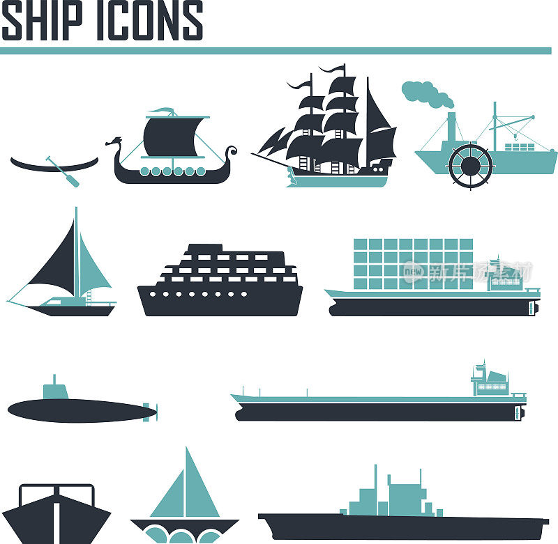 船和船舶图标集