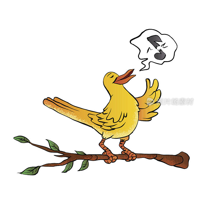 黄鸟歌唱卡通