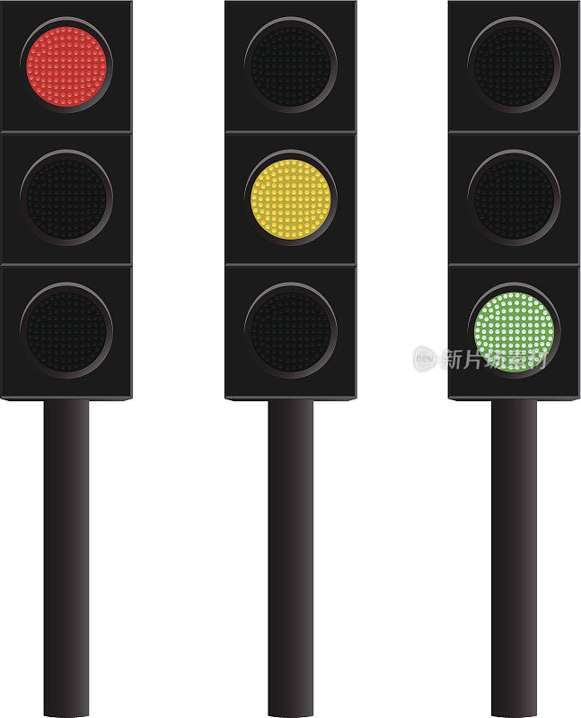 交通信号灯的插图