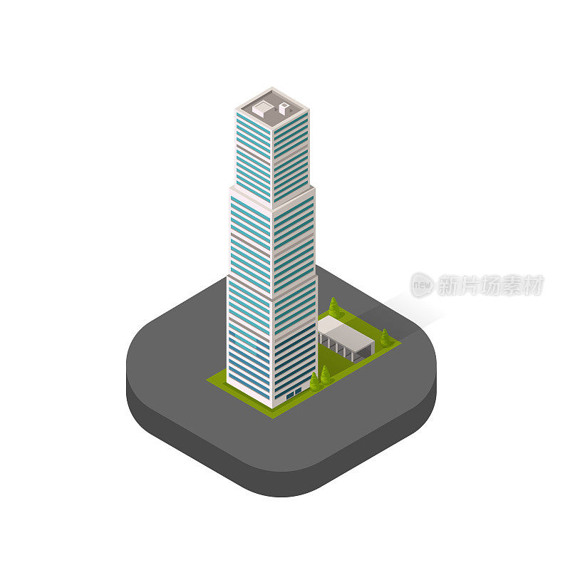 摩天大楼和房屋建筑的标志