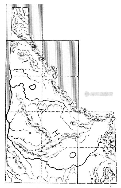 爱达荷州地图1886