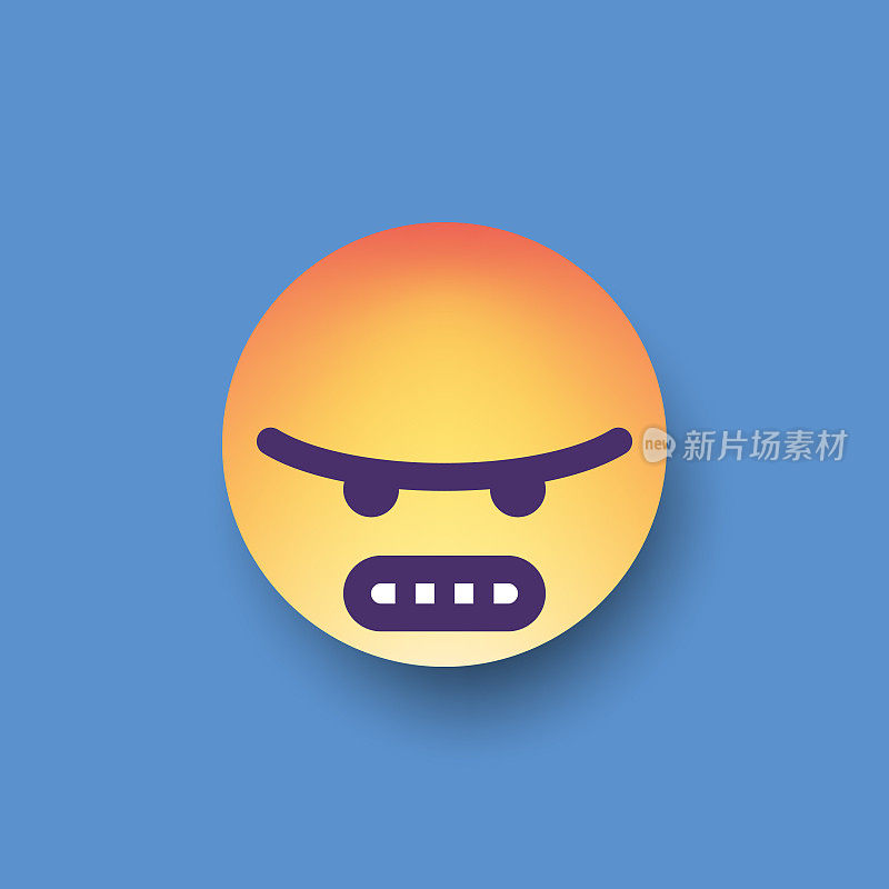 Emoticon设计元素色彩背景阴影效果