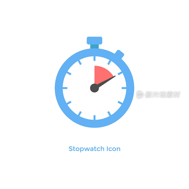 秒表图标平面设计。