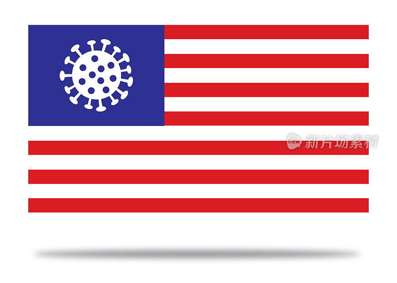 COVID-19美国国旗