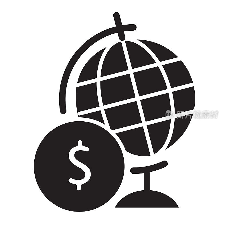 货币和银行世界货币图标