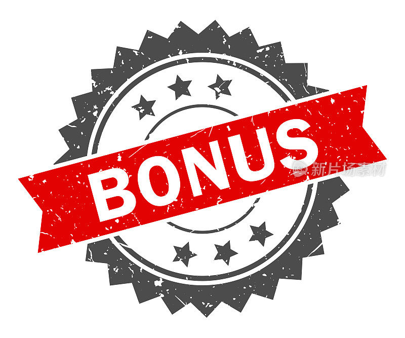 奖金-印章,印,印章模板。难看的东西效果。向量股票插图