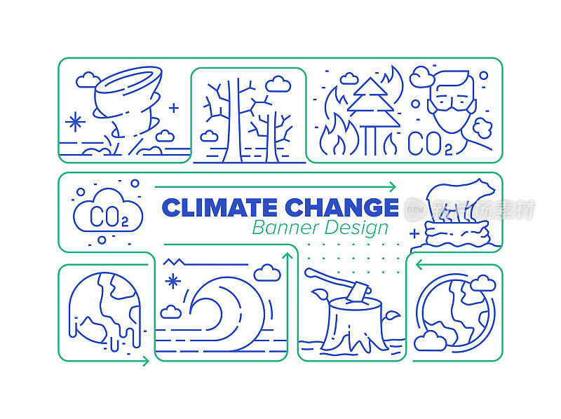 气候变化线图标集及相关工艺信息图设计