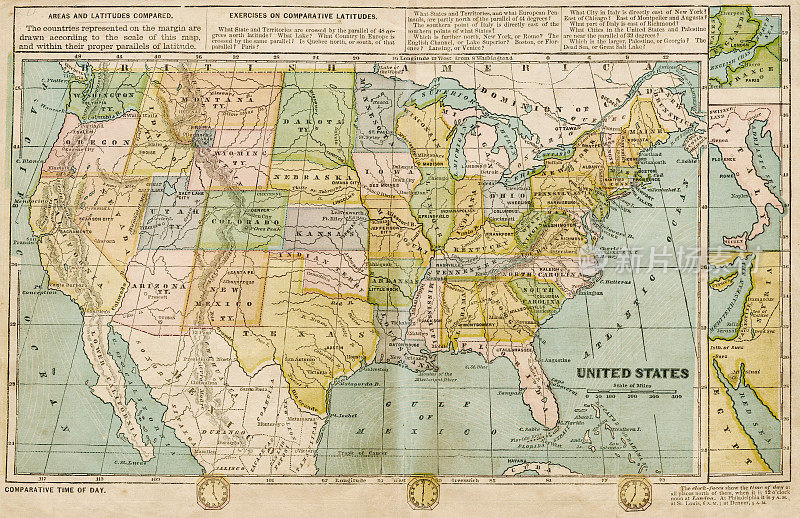 1876年的美国地图