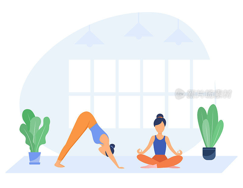 办公室的人练习瑜伽和冥想。经理们在工作休息时间做莲花式锻炼和冥想。能用于正念、商务和放松吗