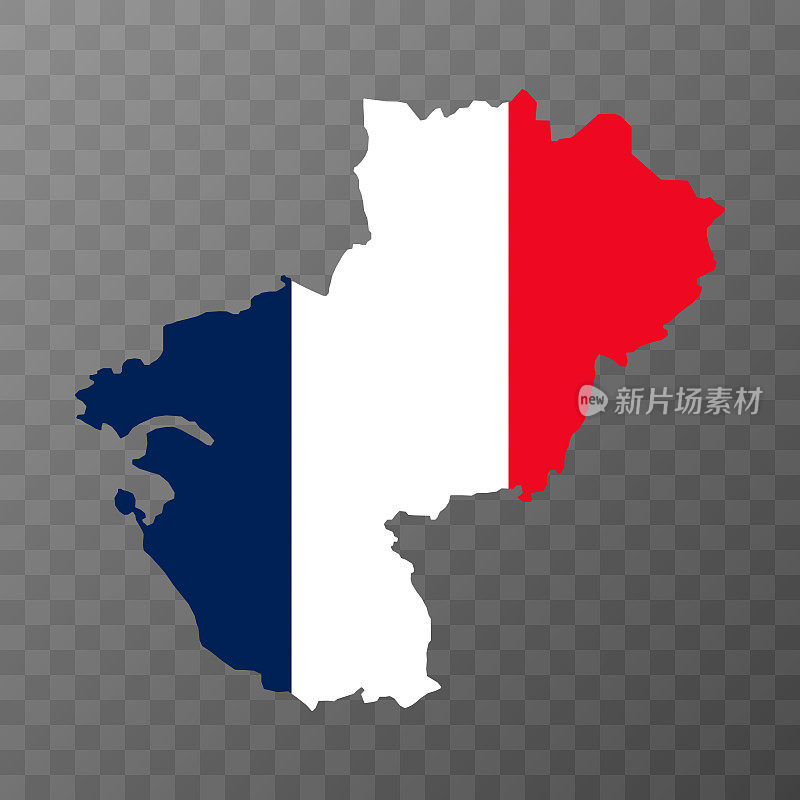 卢瓦尔群岛地图。法国的地区。矢量插图。