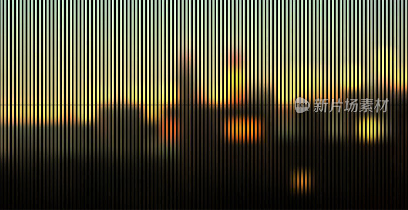 矢量赛博朋克风格闪烁霓虹灯城市夜桥街道，抽象未来概念设计背景