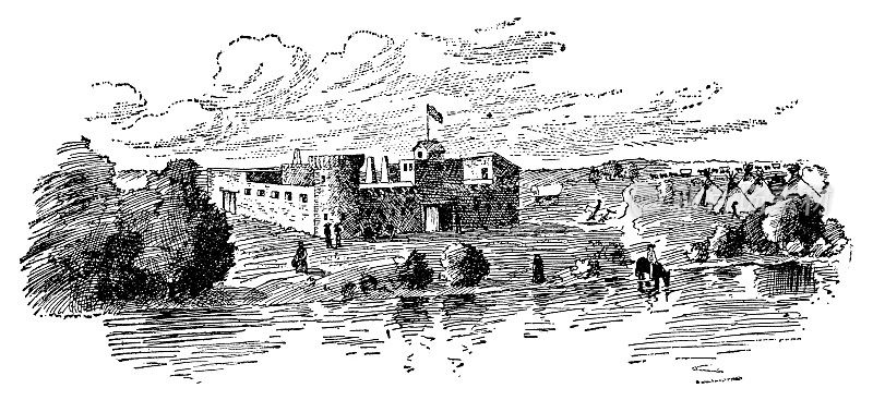 19世纪，美国科罗拉多州的原始本特老堡