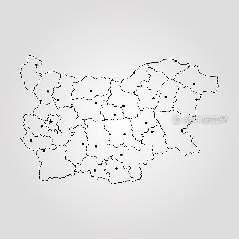 保加利亚的地图