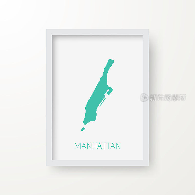 白色背景下的曼哈顿地图