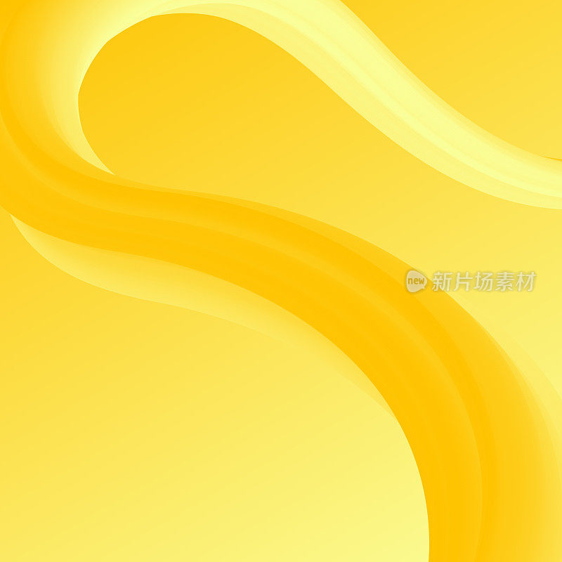 黄色渐变背景上的流体抽象设计