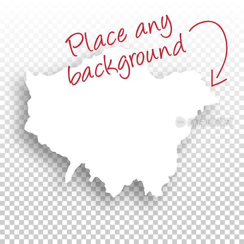 伦敦地图设计-空白背景