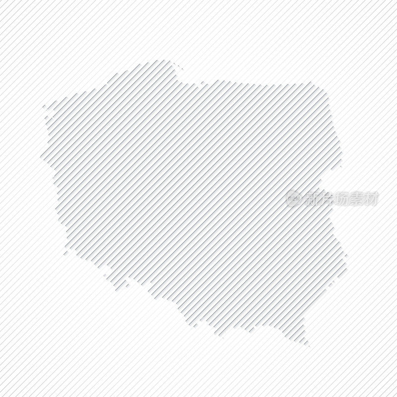 波兰地图设计与白色背景线