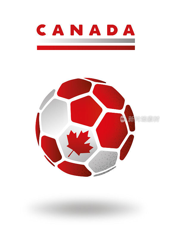 白色背景上的加拿大足球