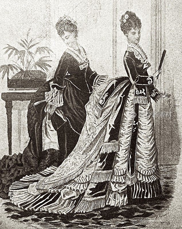 1882年的服装，由两个女人制作