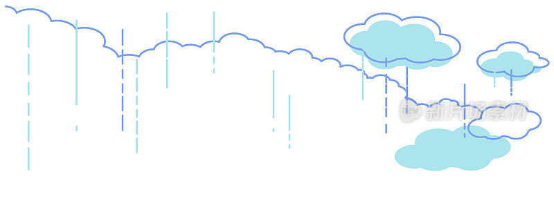 简单的雨云背景插图