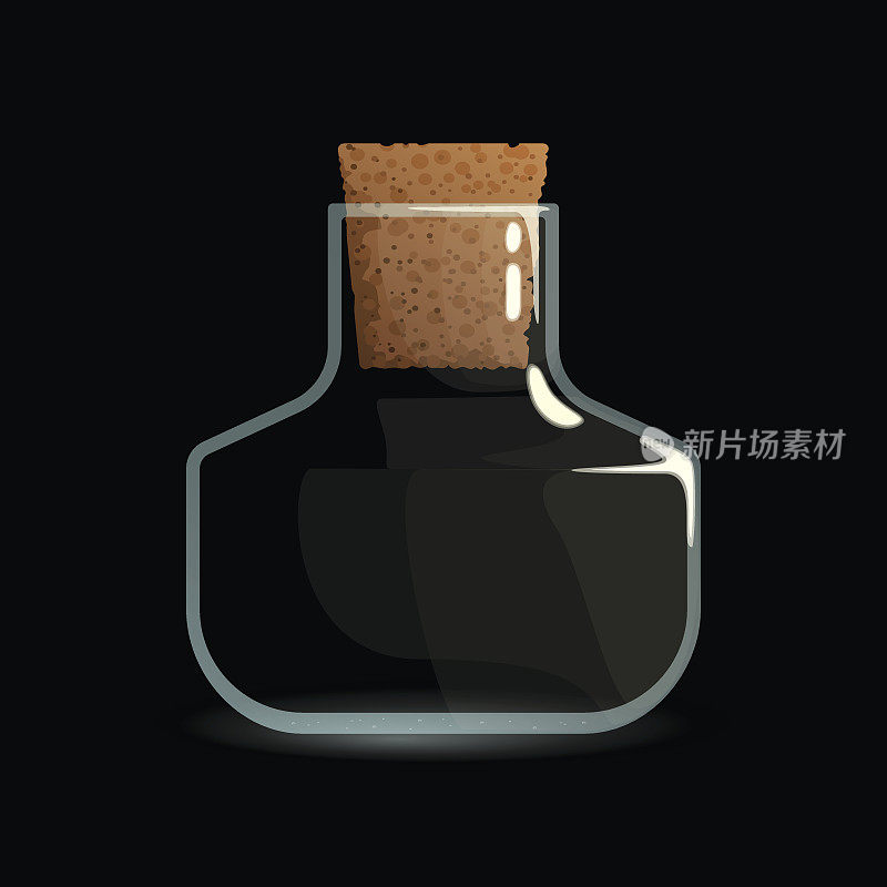 空瓶子与塞子游戏图标。
