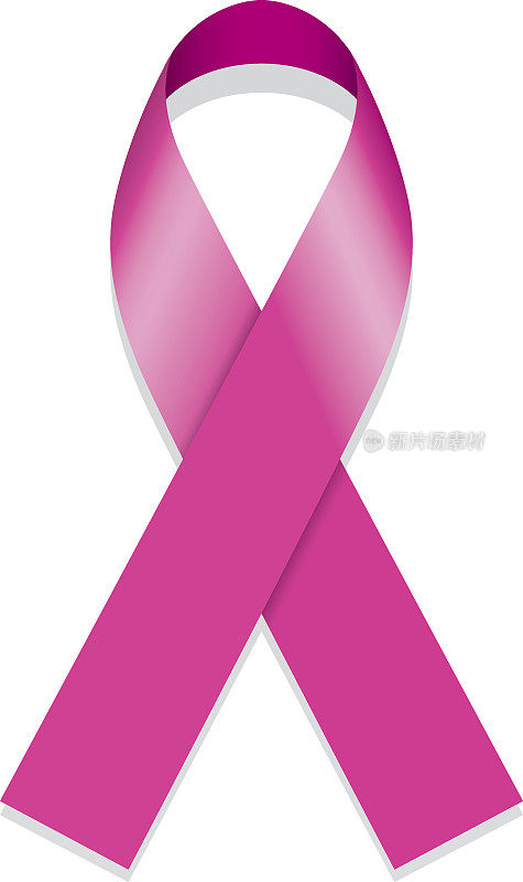 粉色丝带，象征着与乳腺癌抗争和意识