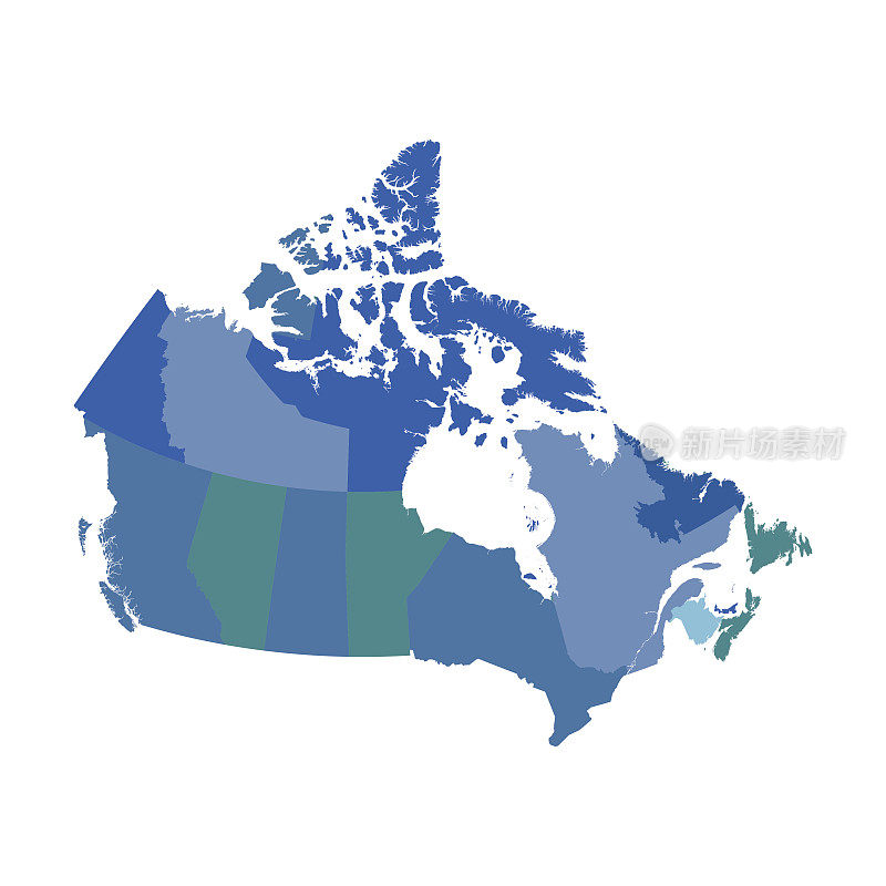 加拿大政治矢量地图