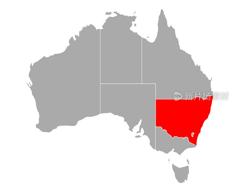 澳大利亚新南威尔士州地图