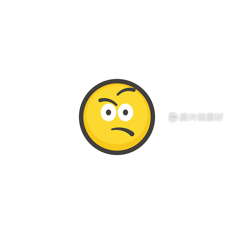 Emoticon平面设计轮廓线