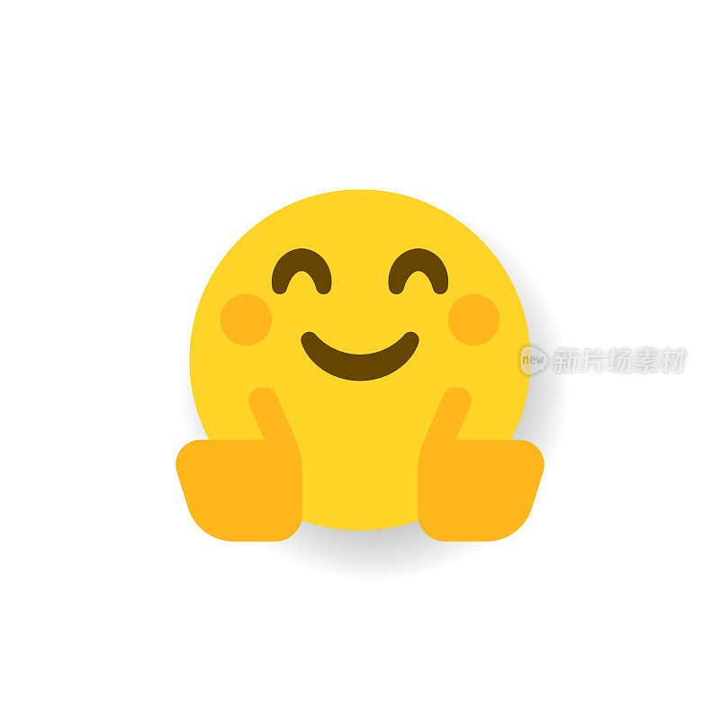 Emoticon平面设计投阴影效果