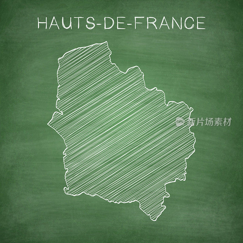 上法国地图画在黑板上-黑板